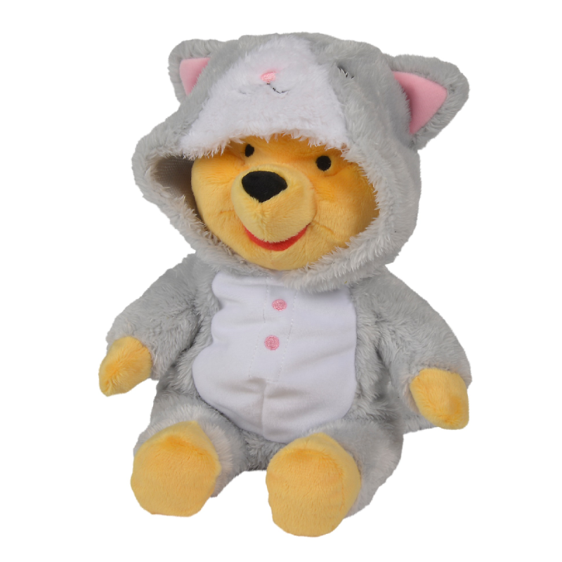  winnie lourson peluche déguisé en chat 30 cm 